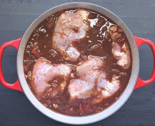 Chicken in sauce