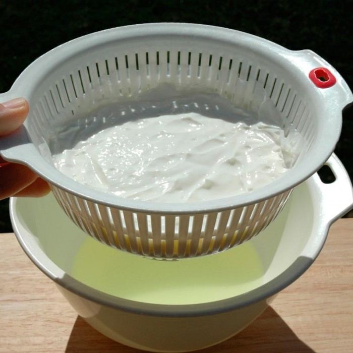 Greek Yogurt Straining smaller 700x700