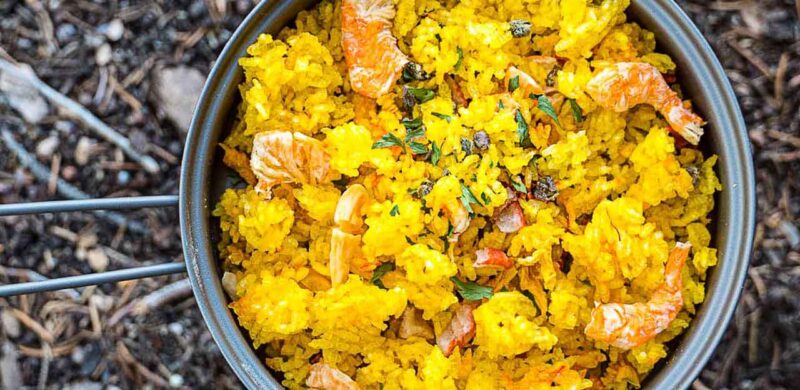 Meeresfrüchte Paella gedörrt